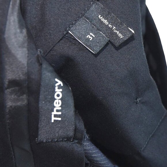 Theory Malcolm Pinstripe Suit Pants Size 31 100% Virgin Wool Slim Tailored Fit - Picture 9 of 13